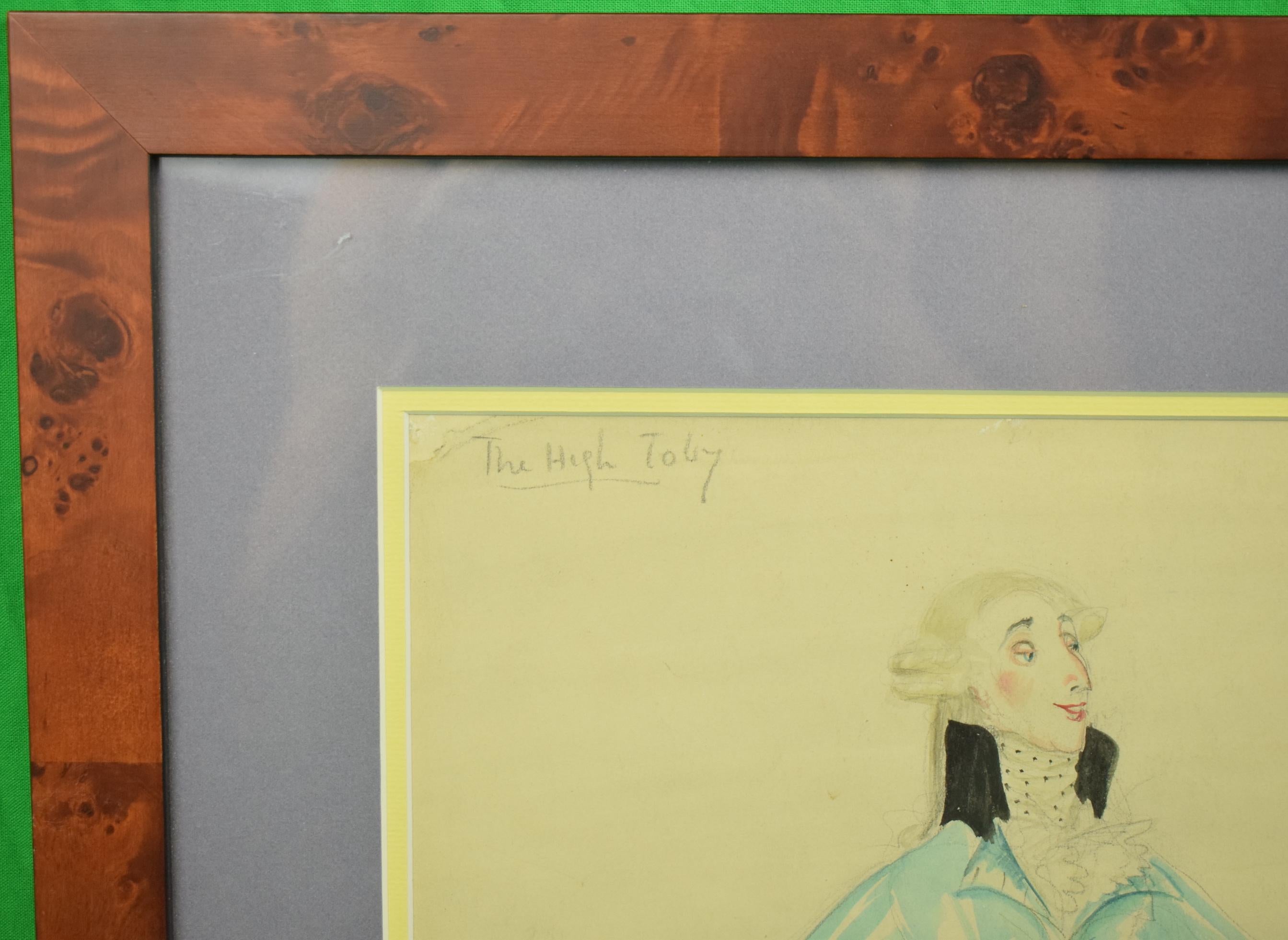 „Lord Featherby“ 1948, Aquarell von Doris Zinkeisen im Angebot 4