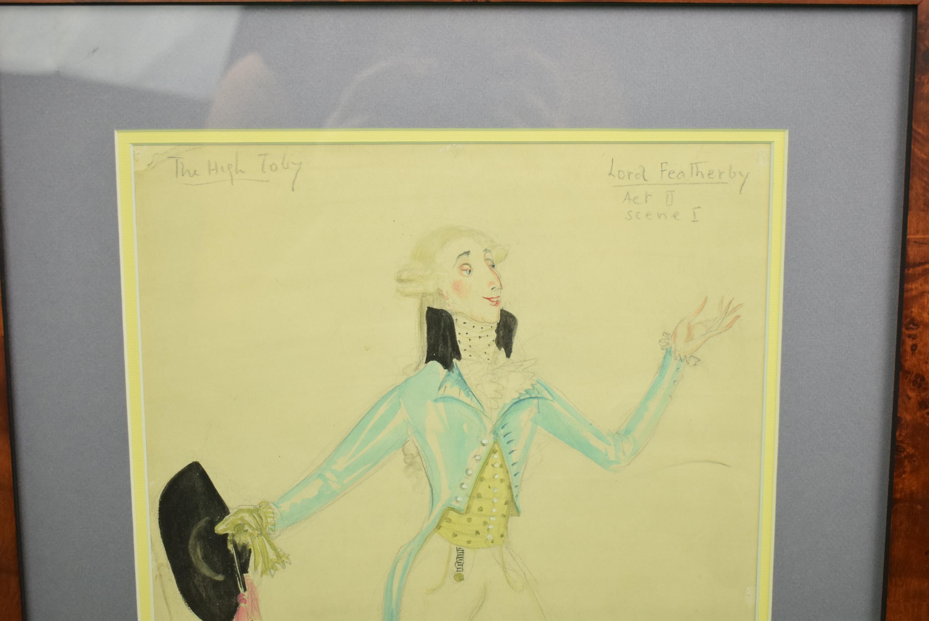 „Lord Featherby“ 1948, Aquarell von Doris Zinkeisen im Angebot 6