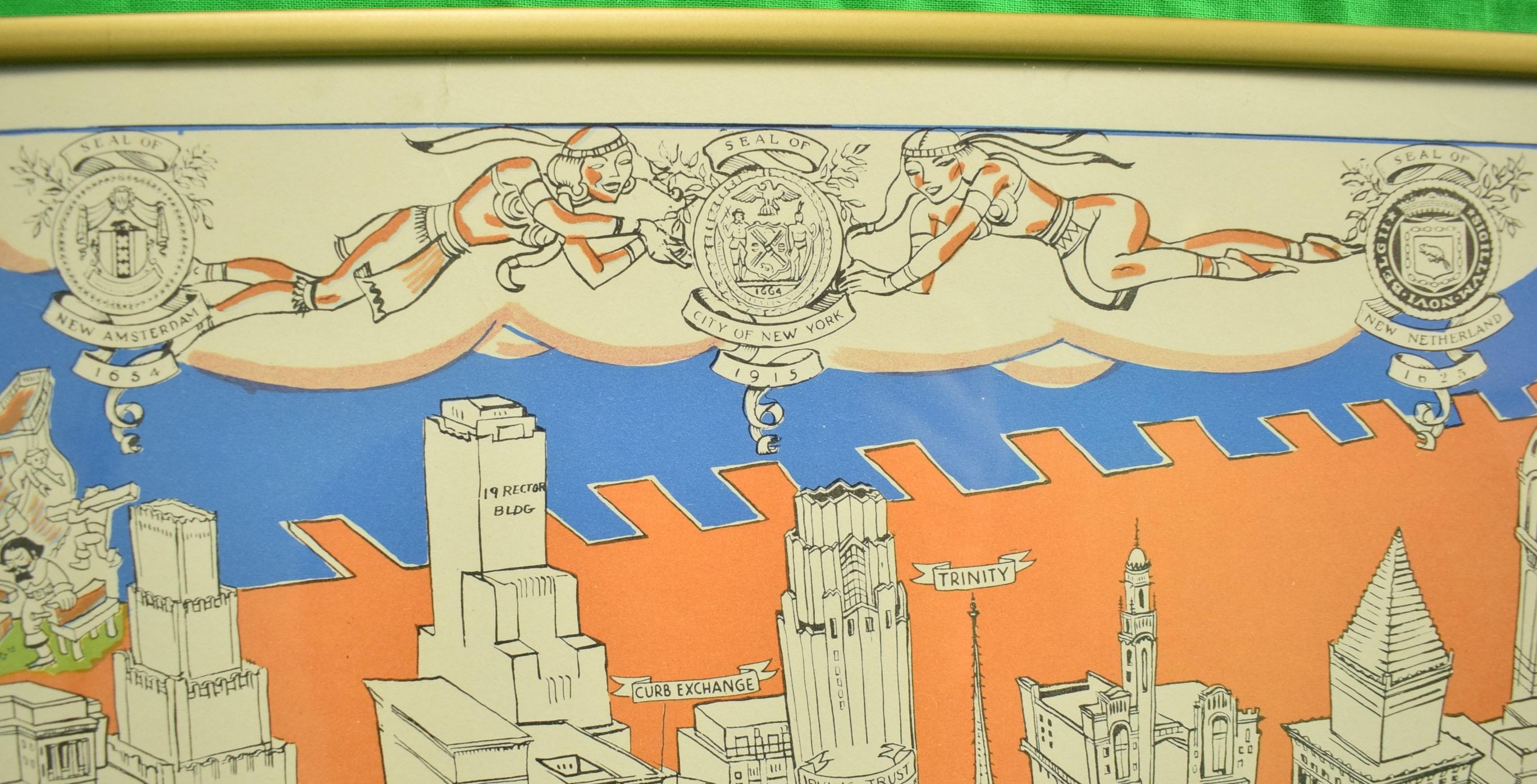 Favolosa mappa a colori del quartiere storico di Manhattan disegnata da A. Zaidenberg in una cornice di metallo color bronzo!

Dimensioni artistiche: 37-1/2