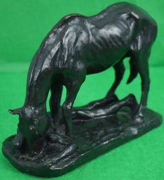 Charles Cary Rumsey Bronze 'Horse & Man Drinking Water' Sculpture