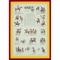 Vintage Sam Savitt's 'Guide To Polo' circa 1987 Framed Poster by Sam Savitt (1917-2000)