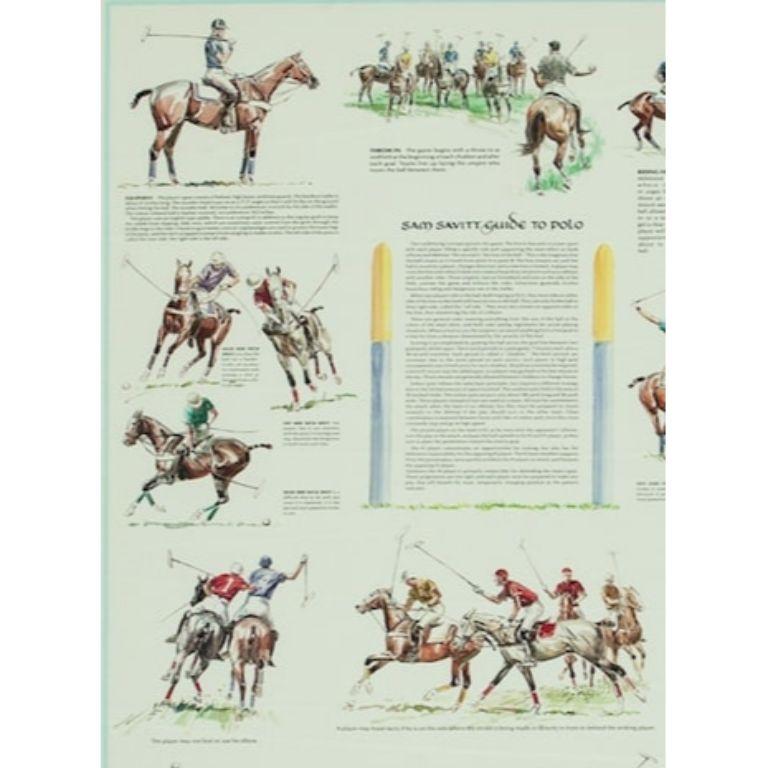 Sam Savitt's 'Guide To Polo' circa 1987 Framed Poster by Sam Savitt (1917-2000) 11