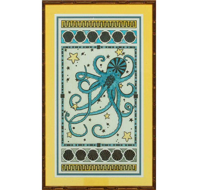 Pulpo y conchas - Art de Unknown