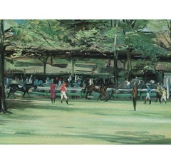 "Saratoga Walking Ring" 1960 Giclee by Robert Roche