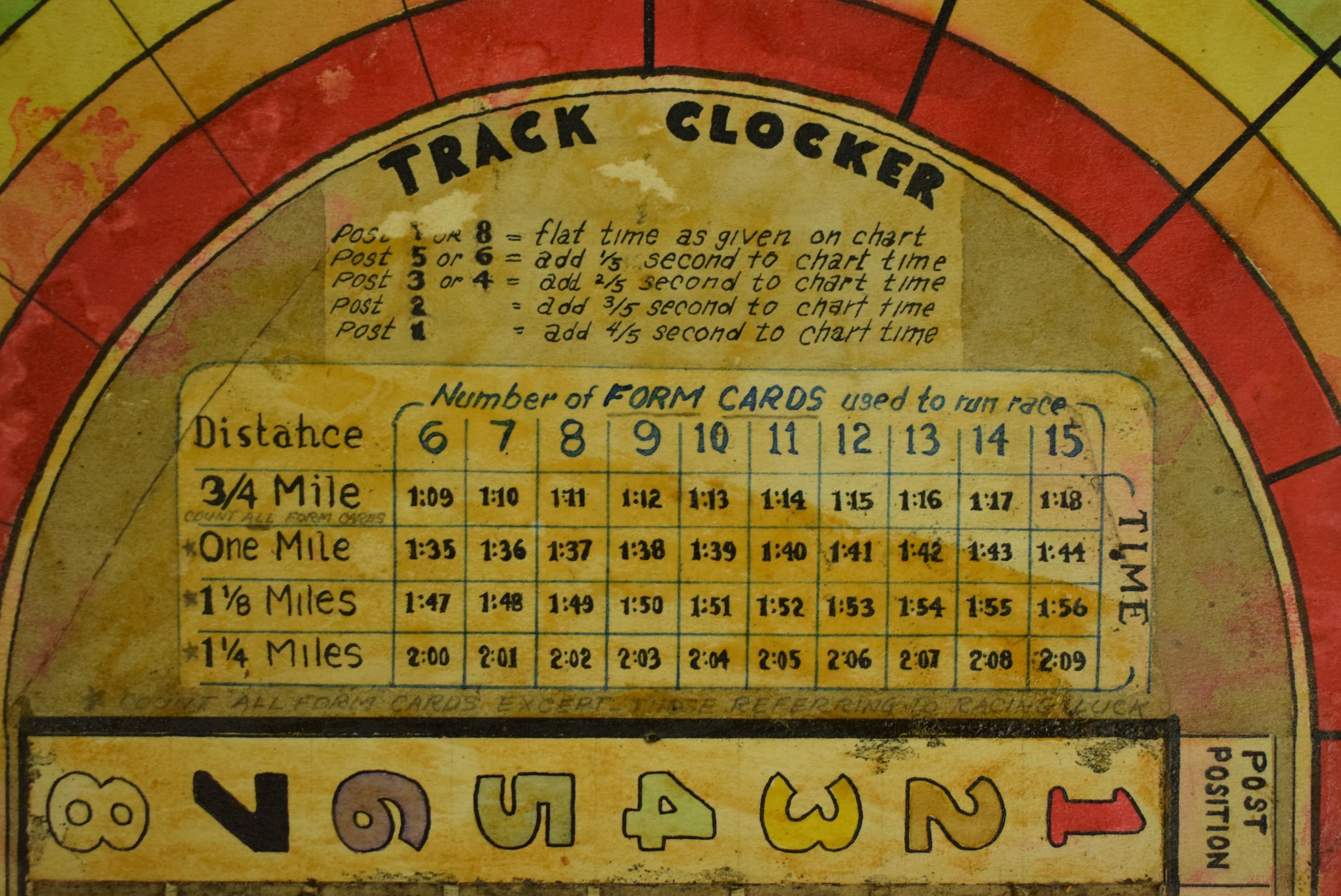 Pferderennenrennen-Spiel, Original, handbemalt, ca. 1930er Jahre im Angebot 3