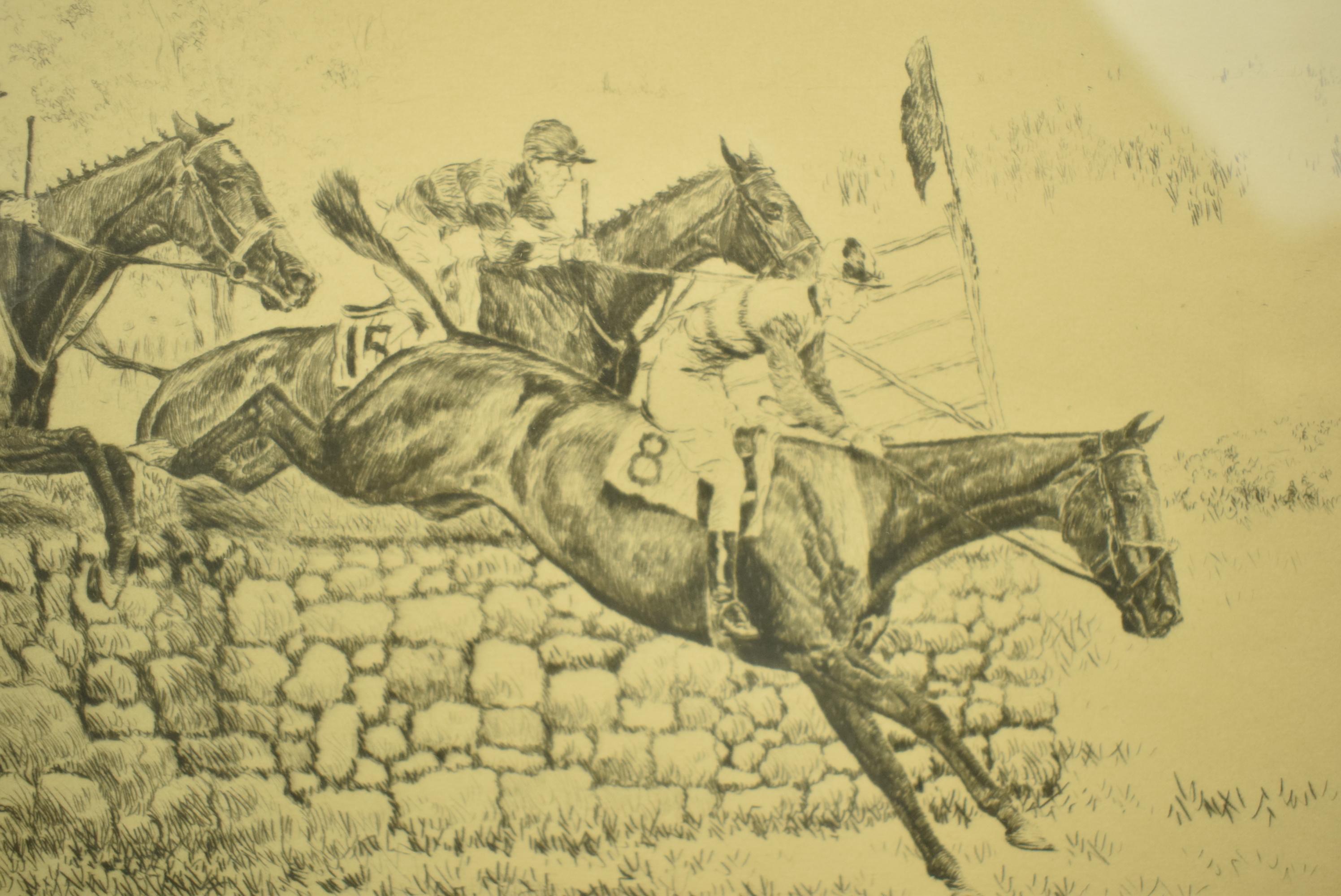 Paul Brown Steeplechase Drypoint For Sale 1