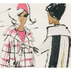 "Paco Rabanne Models" Original Artwork