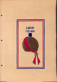 Retro "Lanvin Of Paris Original c1950s Advertising Watercolor Artwork"