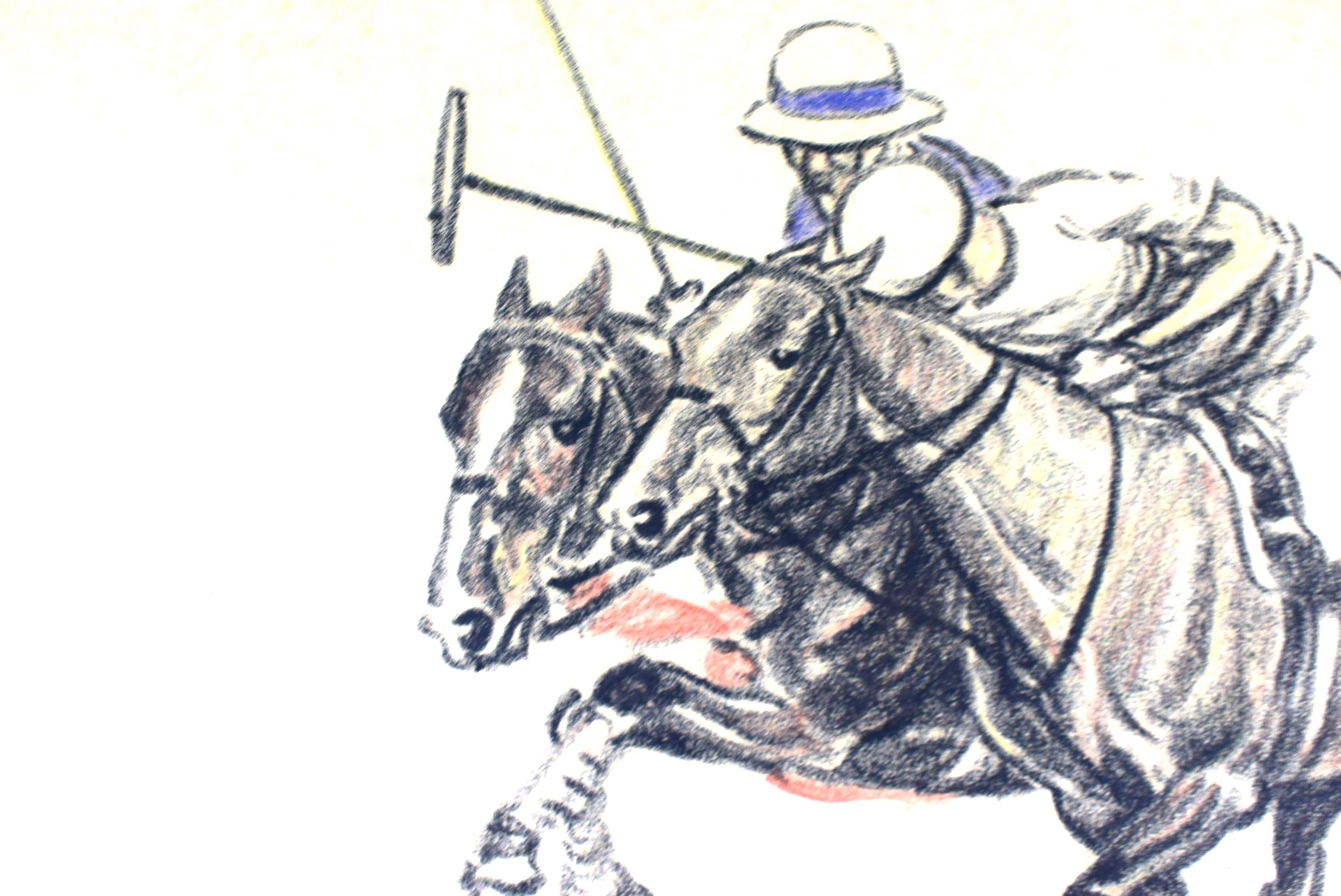 Polo de Conte Crayon dessiné au crayon « Webb Takes Care Of Atkinson » par Paul Brown, circa 1929 en vente 4
