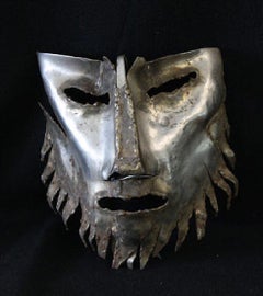 "Bearded Mask" Stainless Steel Sculpture 