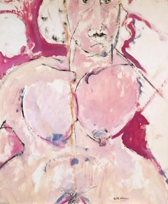 "Nude Woman" Original Gouache on Paper, Signed by the Artist