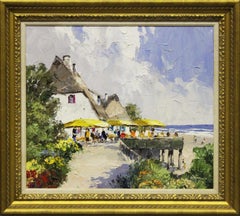 “Cottage” Framed Original Oil on Canvas, Signed by Artist