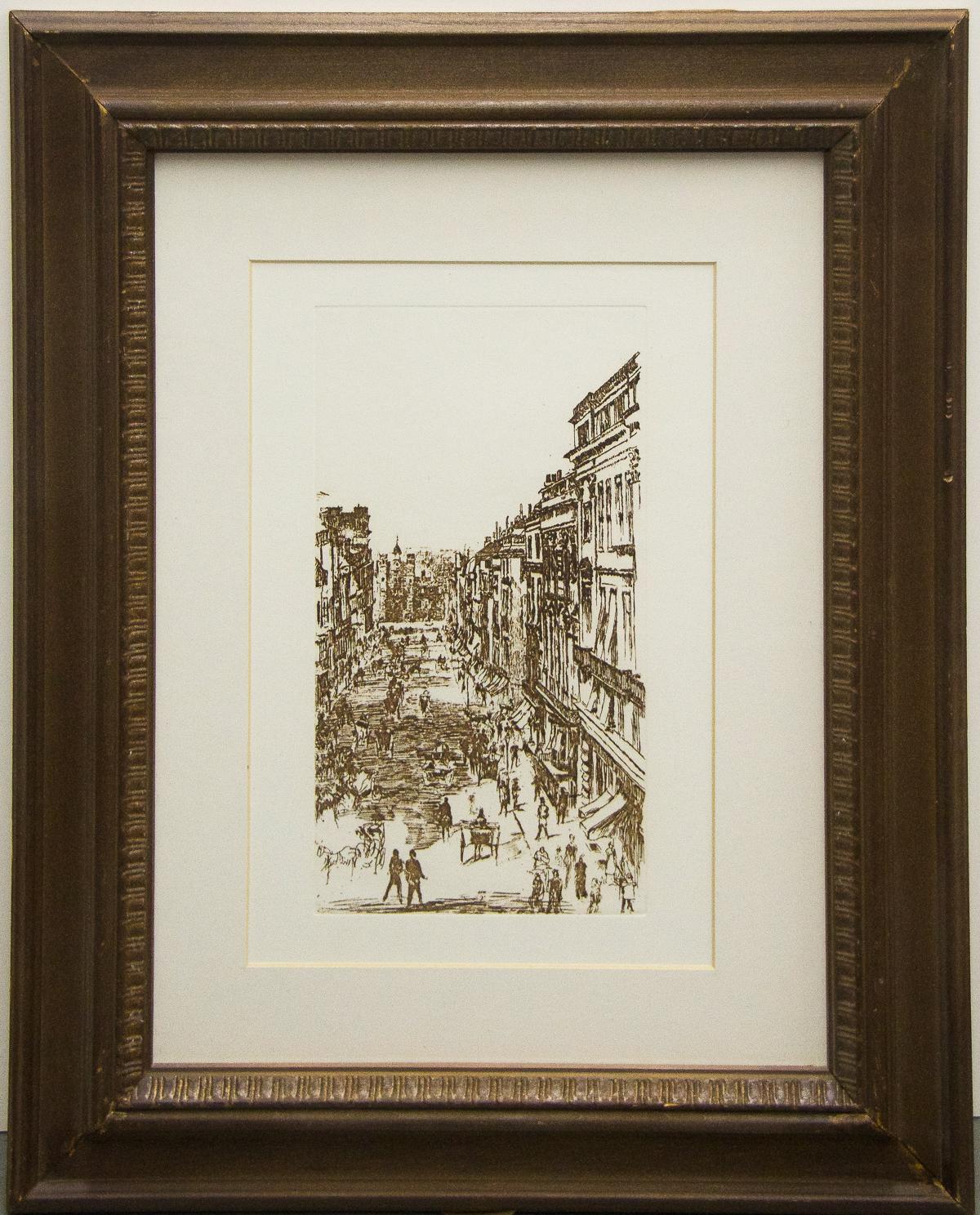 St. James’s Street-Etching (Reproduction) - Art by James Abbott McNeil Whistler