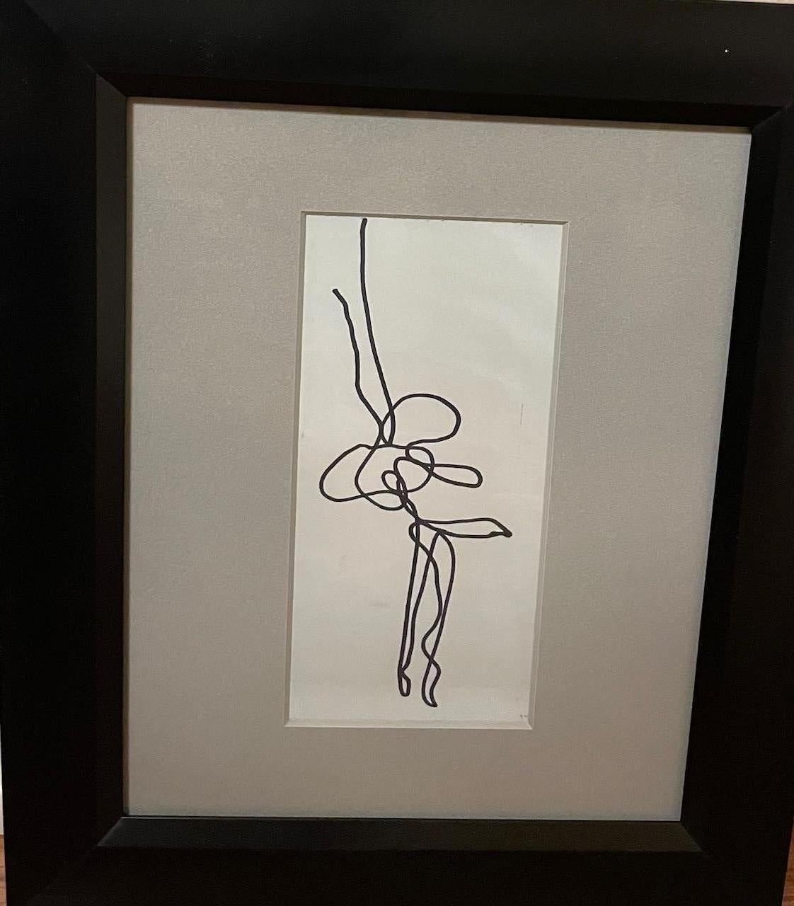 Unknown Abstract Drawing - "Remembering My Arabesque" by Deborah Benedic