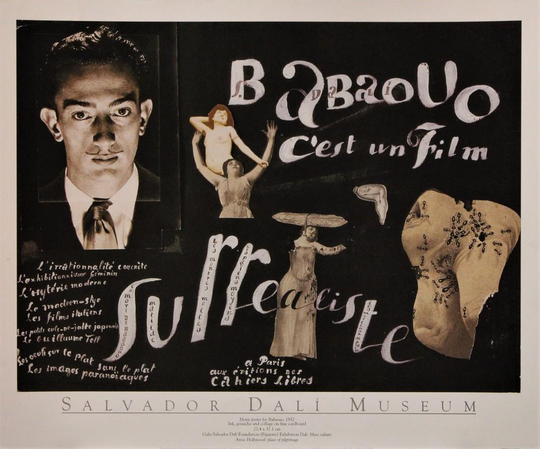 (after) Salvador Dali Print - Movie Poster of "Babaouo" from 1932 issued by the Salvador Dali Museum in 2004
