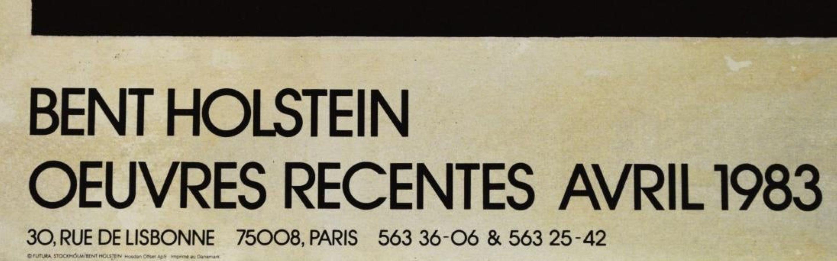 Poster-Oeuvres Recentes, Avril 1983-ABCD Paris - Print by Bent Holstein