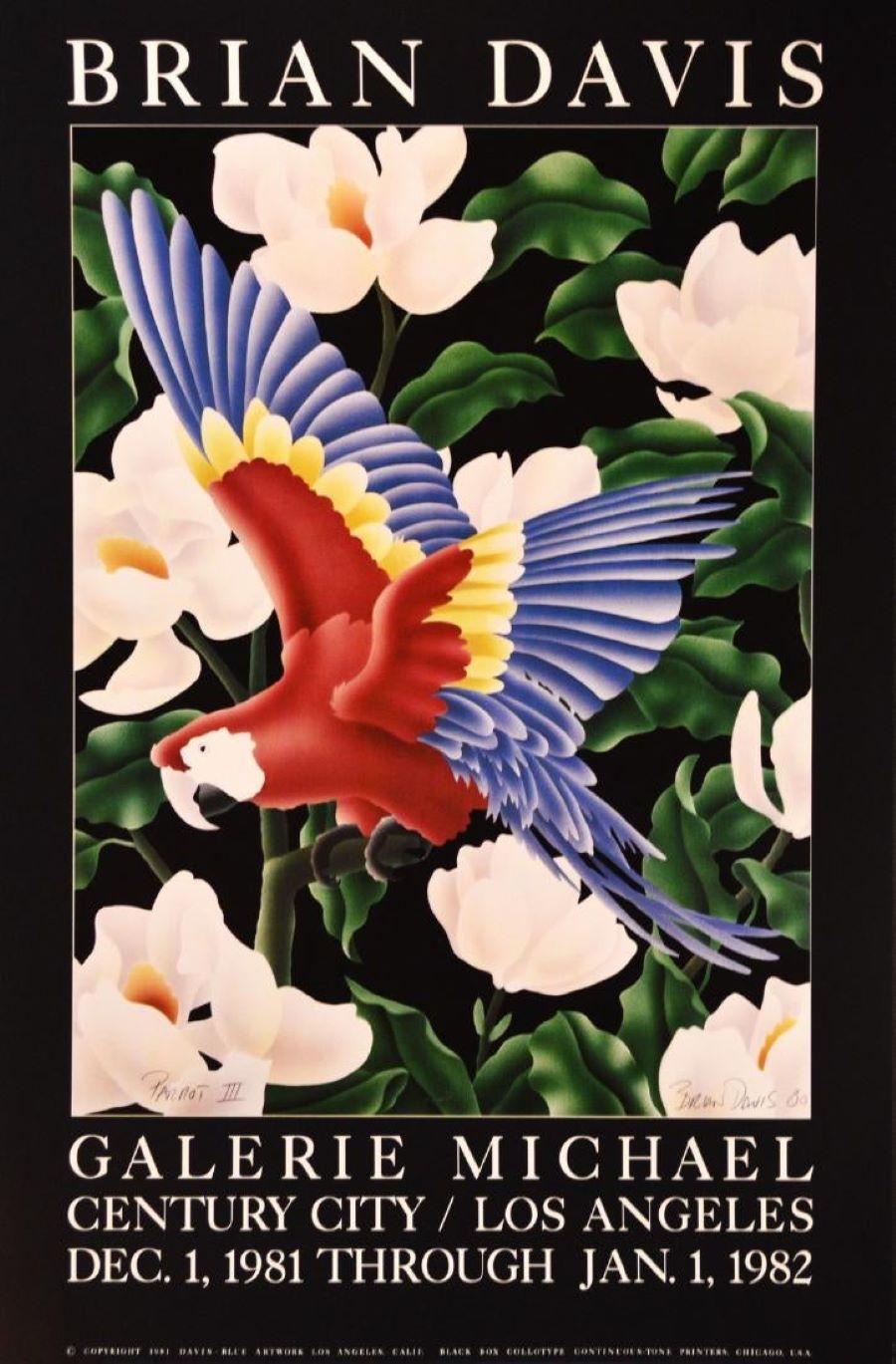 BRIAN DAVIS Animal Print - “Parrot III”-Galerie Michael, Century City/Los Angeles