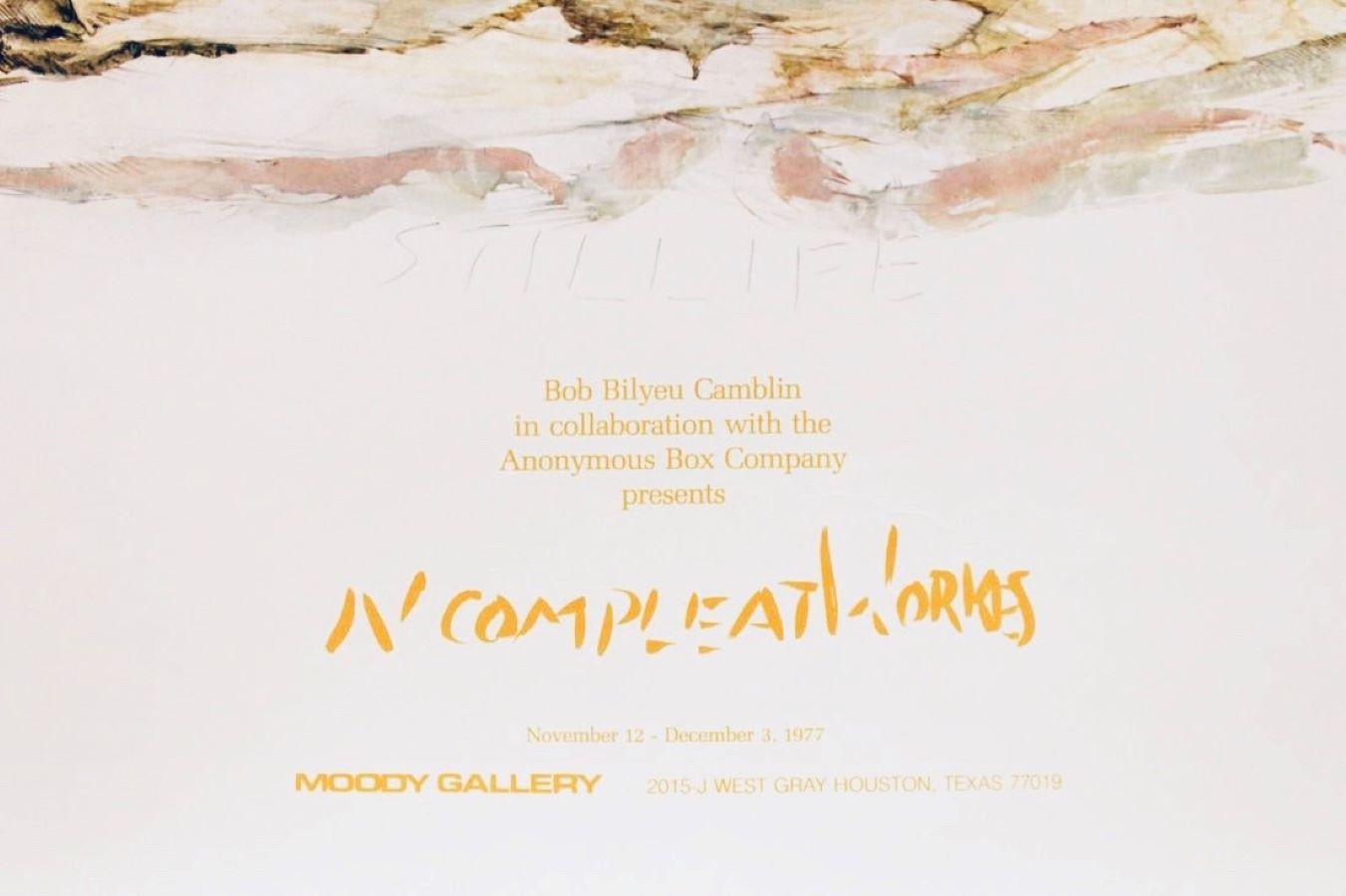 Poster-N'Compleat Workes, Moody Gallery/Anonymous Box Company - Print by Bob Bilyeu Camblin