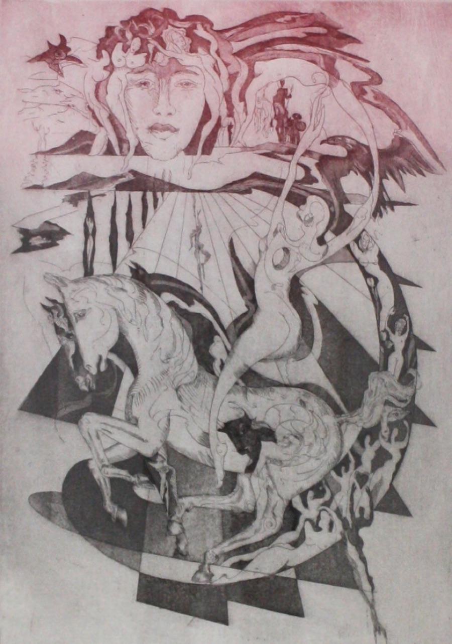 Dali III-Limited Edition Etching with Aquatint/comes with COA - Print by Alfred Gockel