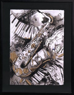 Smooth Jazz-Mixed Media on Paper, Signed by Artist