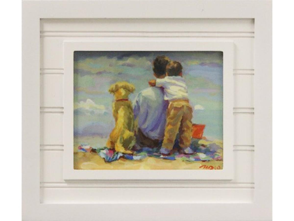 Lucelle Raad Portrait Print - Beach Scene-Limited Edition Giclee on Canvas 2/100, Signed by Artist