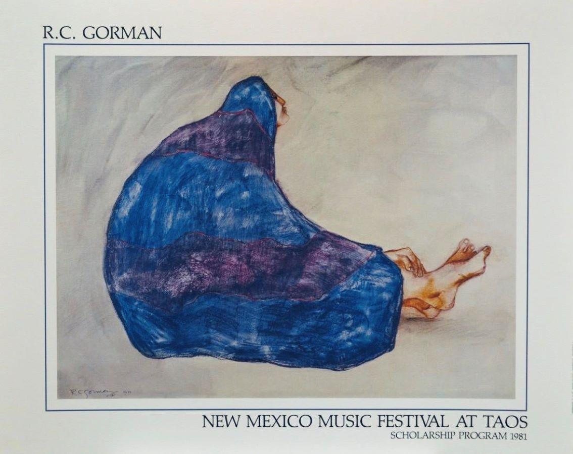 Portrait Print R.C. Gorman - Francine, Festival de musique du Nouveau-Mexique au Taos, programme d'études