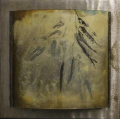 (Title Unknown) Abstract Painted Wall Mount-Signed by Artist