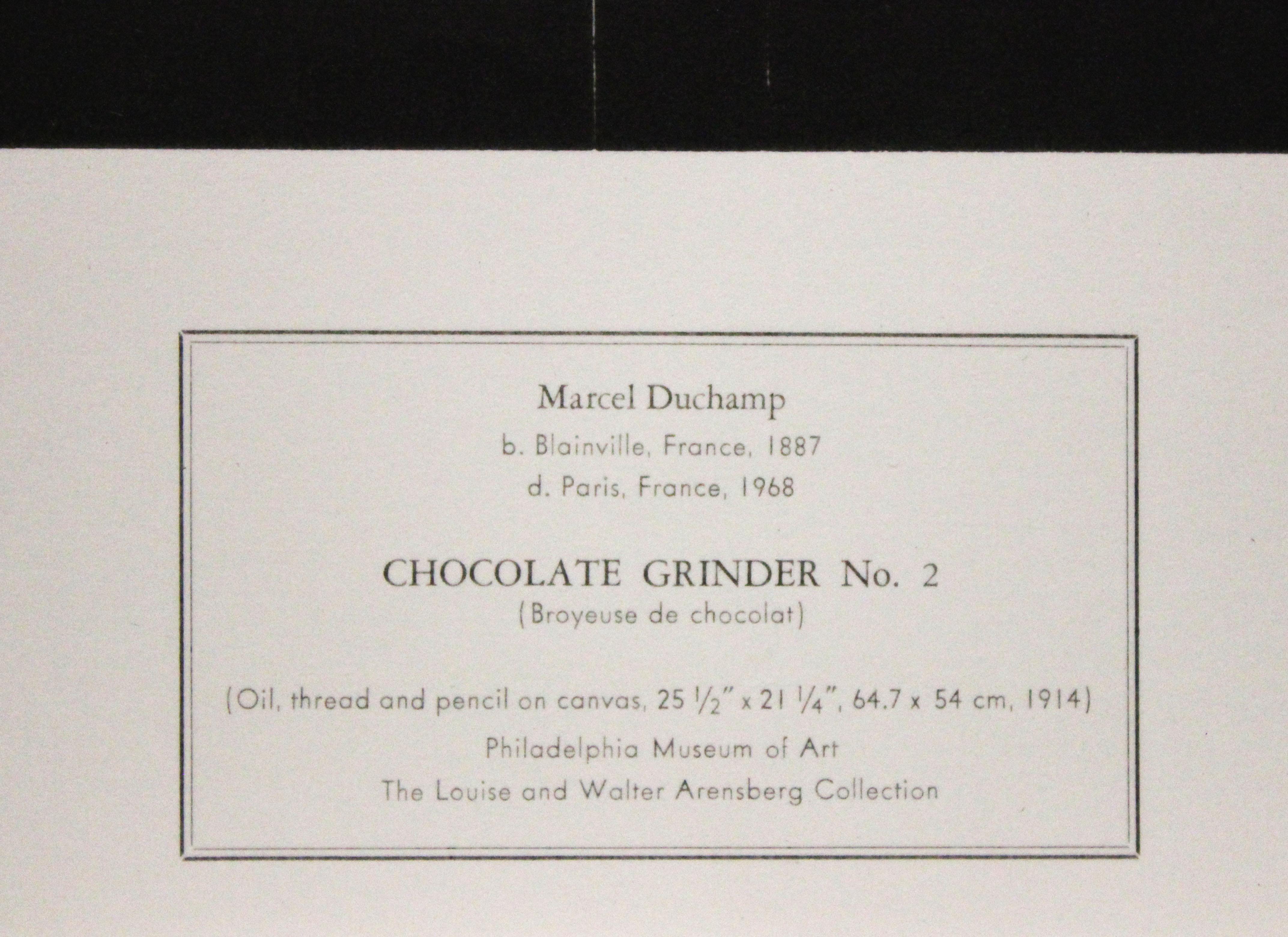 Chocolate Grinder No. 2-Poster, 1972 New York Graphic Society - Print by (after) Marcel Duchamp