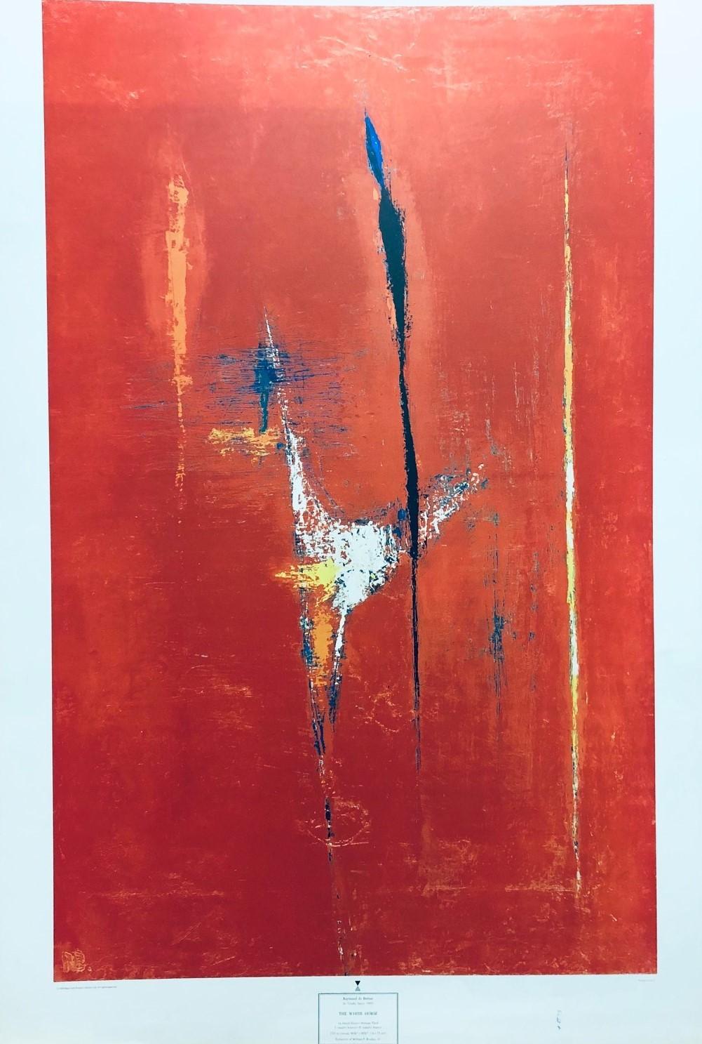 Raymond de Botton Abstract Print - The White Horse-Poster, New York Graphic Society. Printed in U.S.A.