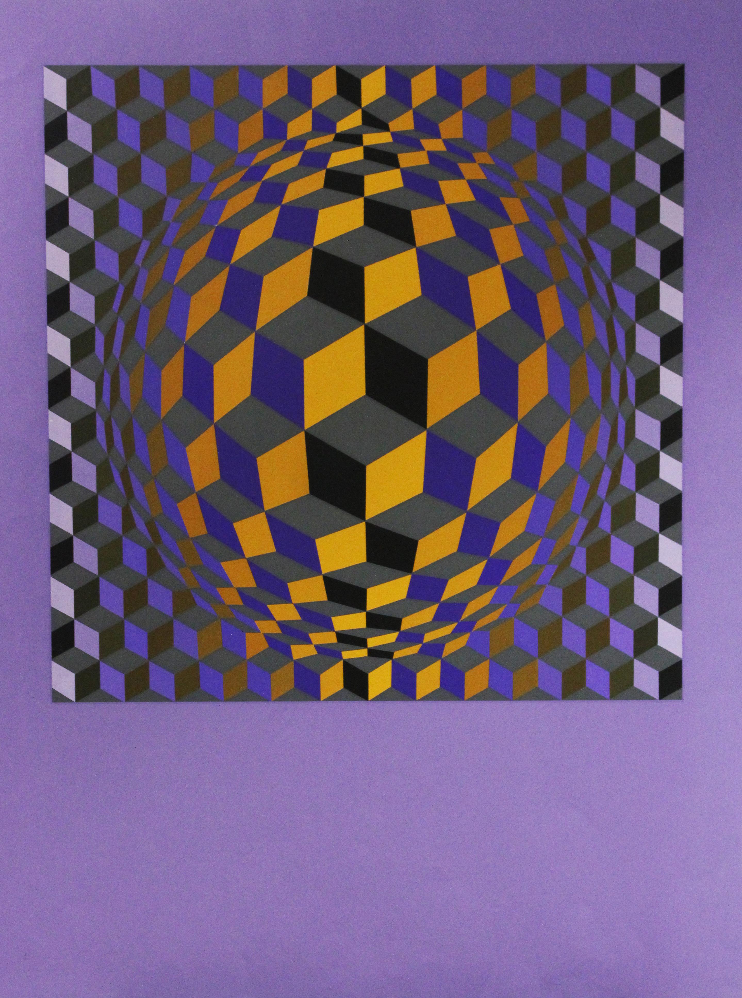 (After) Victor Vasarely Abstract Print - (Title Unknown)-Print 
