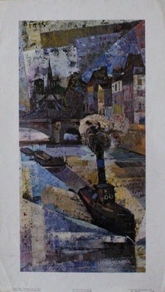 Affiche Remorque sur la Seine-Poster, Imprimée aux Pays-Bas.