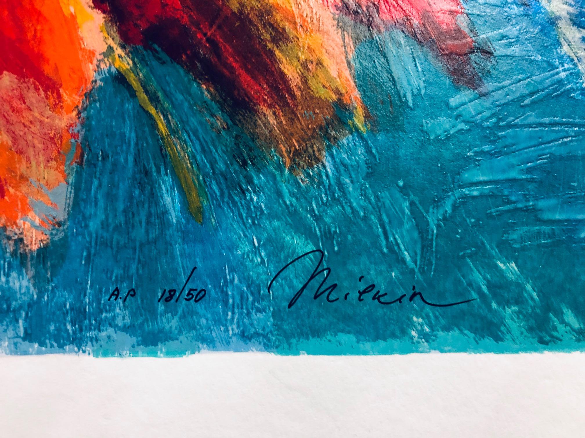 (Título desconocido) Edición Limitada Giclee sobre Papel, Firmado por el Artista - Still-Life Print Rojo de Michael Milkin