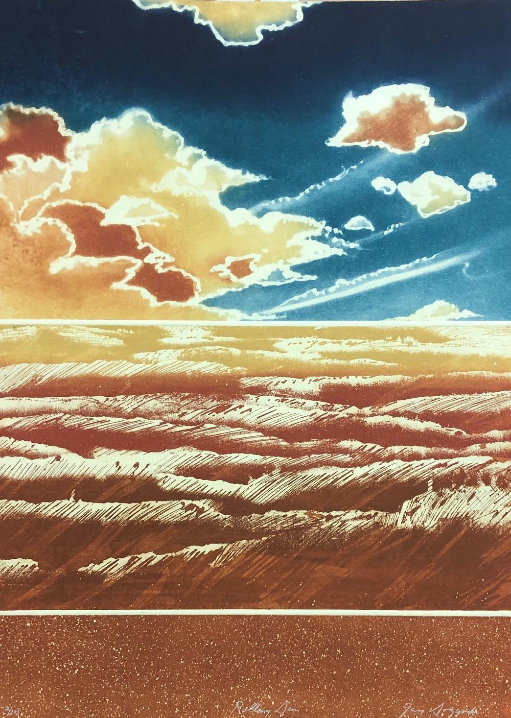 Gary Soszynski Landscape Print - Rolling Sea-Limited Edition Print, Signed by Artist