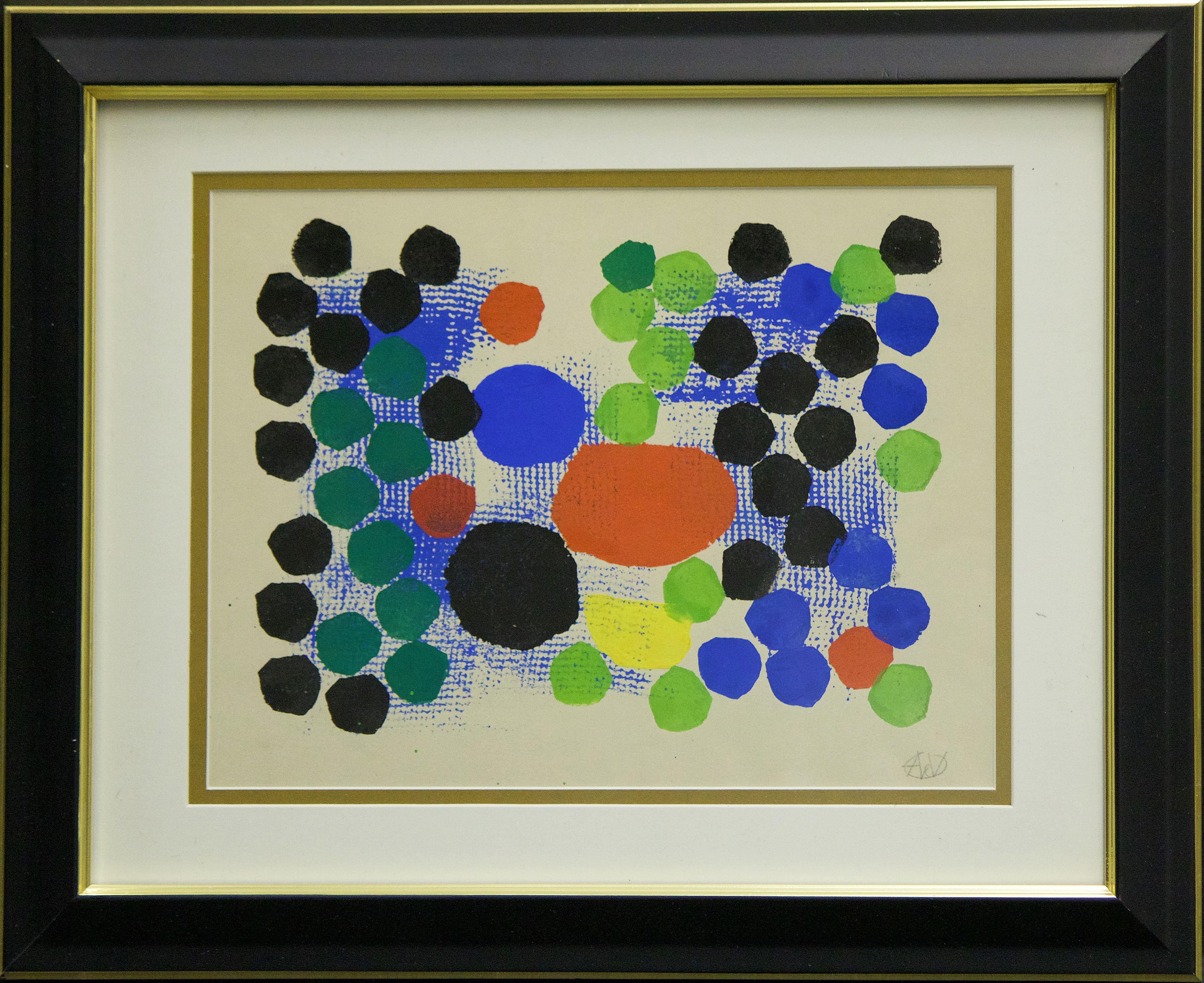 André van der Vossen Abstract Painting - (Title Unknown)-Ink and Gouache on Paper, Signed by the Artist 