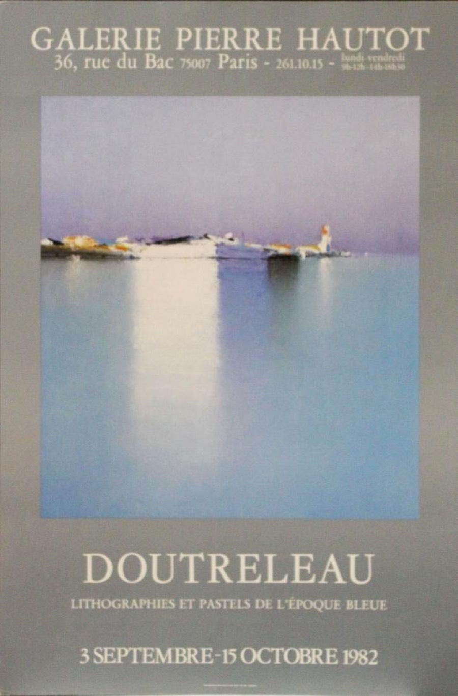 Landscape Print Pierre DOUTRELEAU - Lithographies et pastels de la Lpoque Bleue
