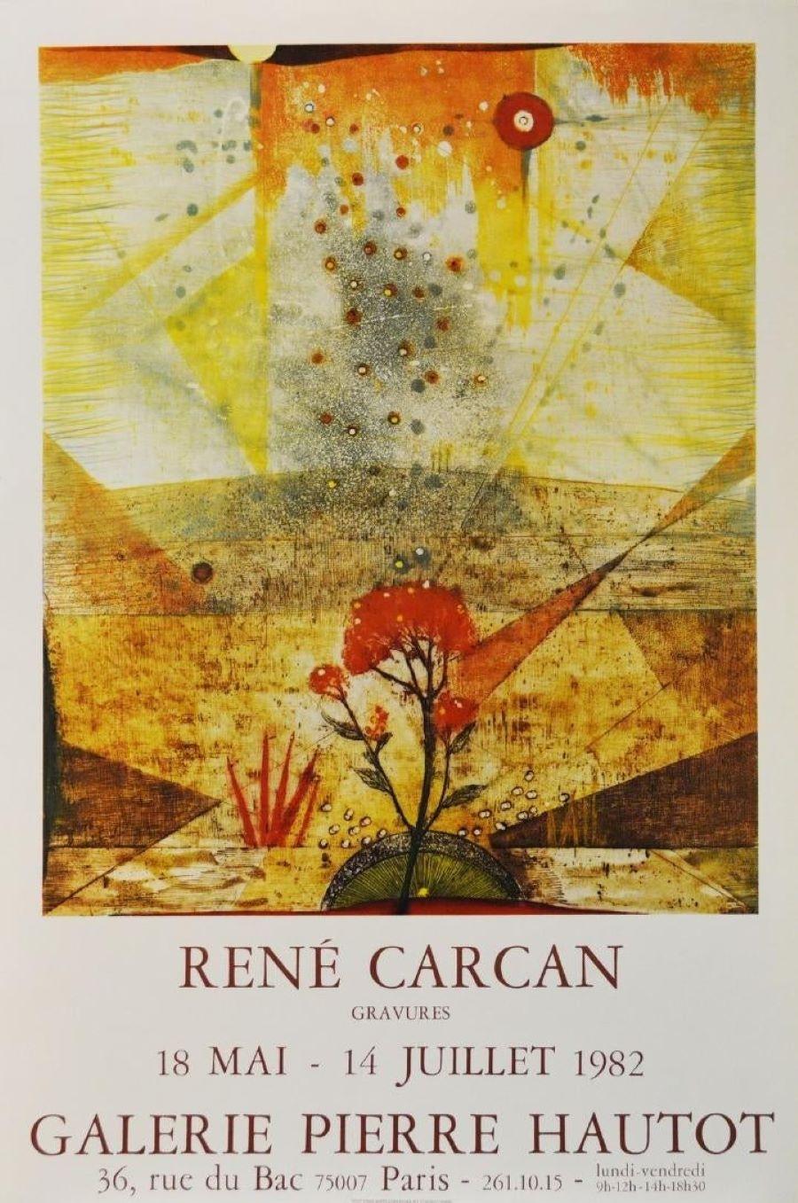 René Carcan Print - “Gravures” Galerie Pierre Hautot, Paris-Poster
