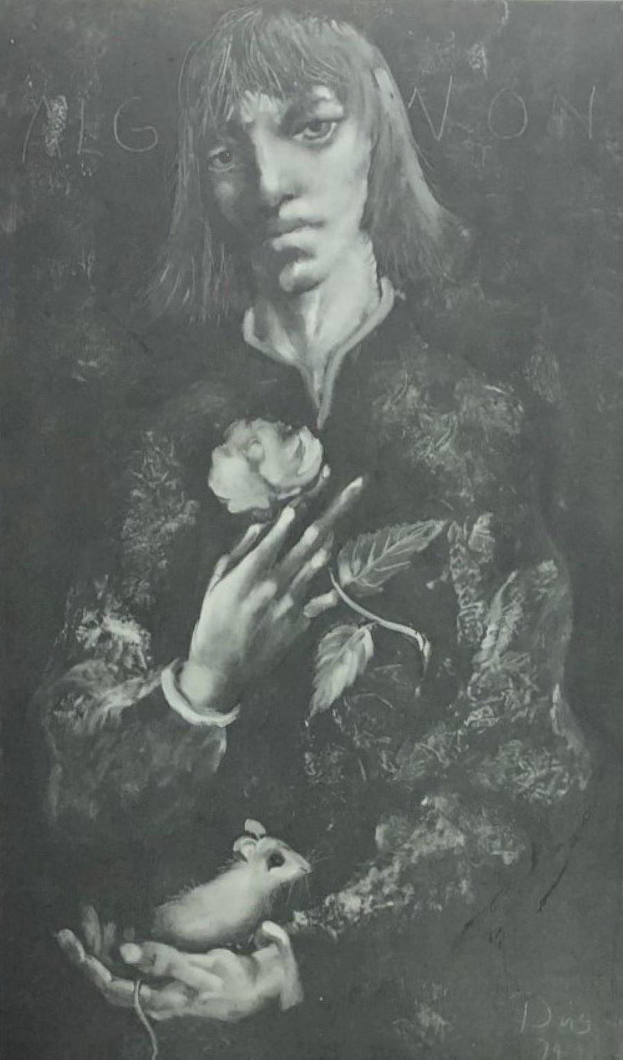 László Dús Portrait Print – (Title Unknown) Algernon-Limited Edition Lithographie, mit Bleistift signiert und nummeriert 