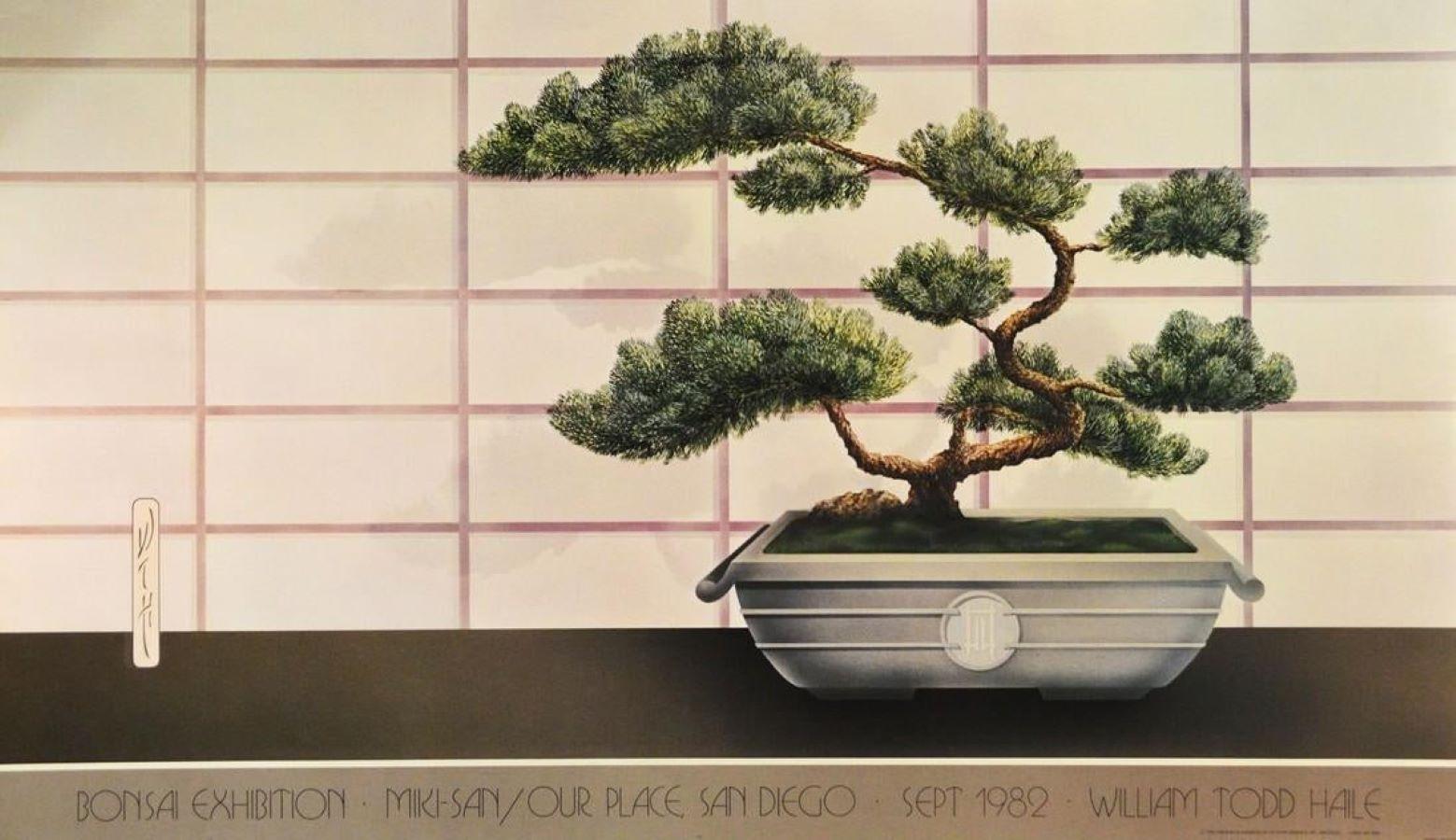 William Todd Haile Still-Life Print - Poster-Bonsai Exhibition-Miki-San/Our Place, San Diego-September 1982
