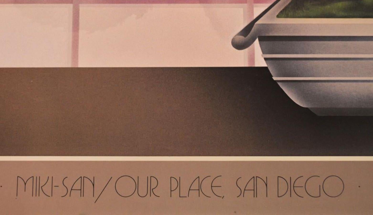 Poster-Bonsai Exhibition-Miki-San/Our Place, San Diego-September 1982 - Print by William Todd Haile