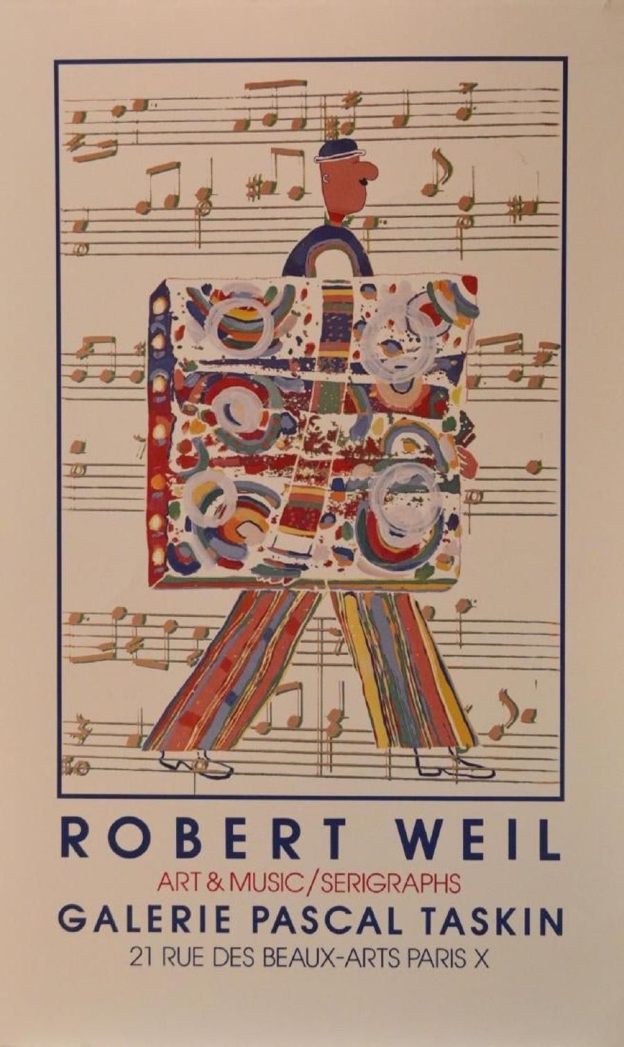 Print Robert Weil - Affiche - Art & Music/Serigraphie, Galerie Pascal Taskin