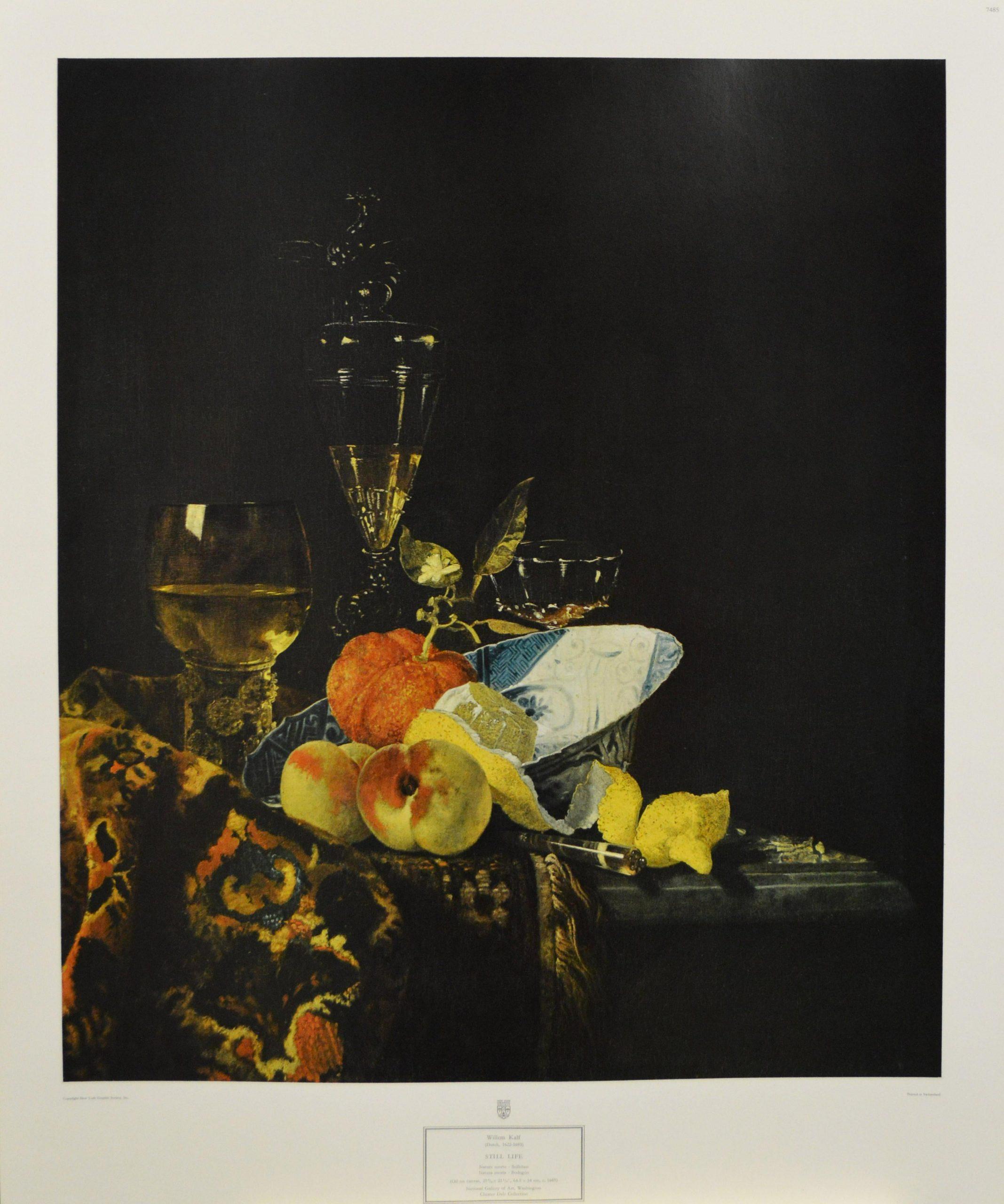 Willem Kalf Still-Life Print - “Still Life” Poster. New York Graphic Society, Inc. Printed in Switzerland