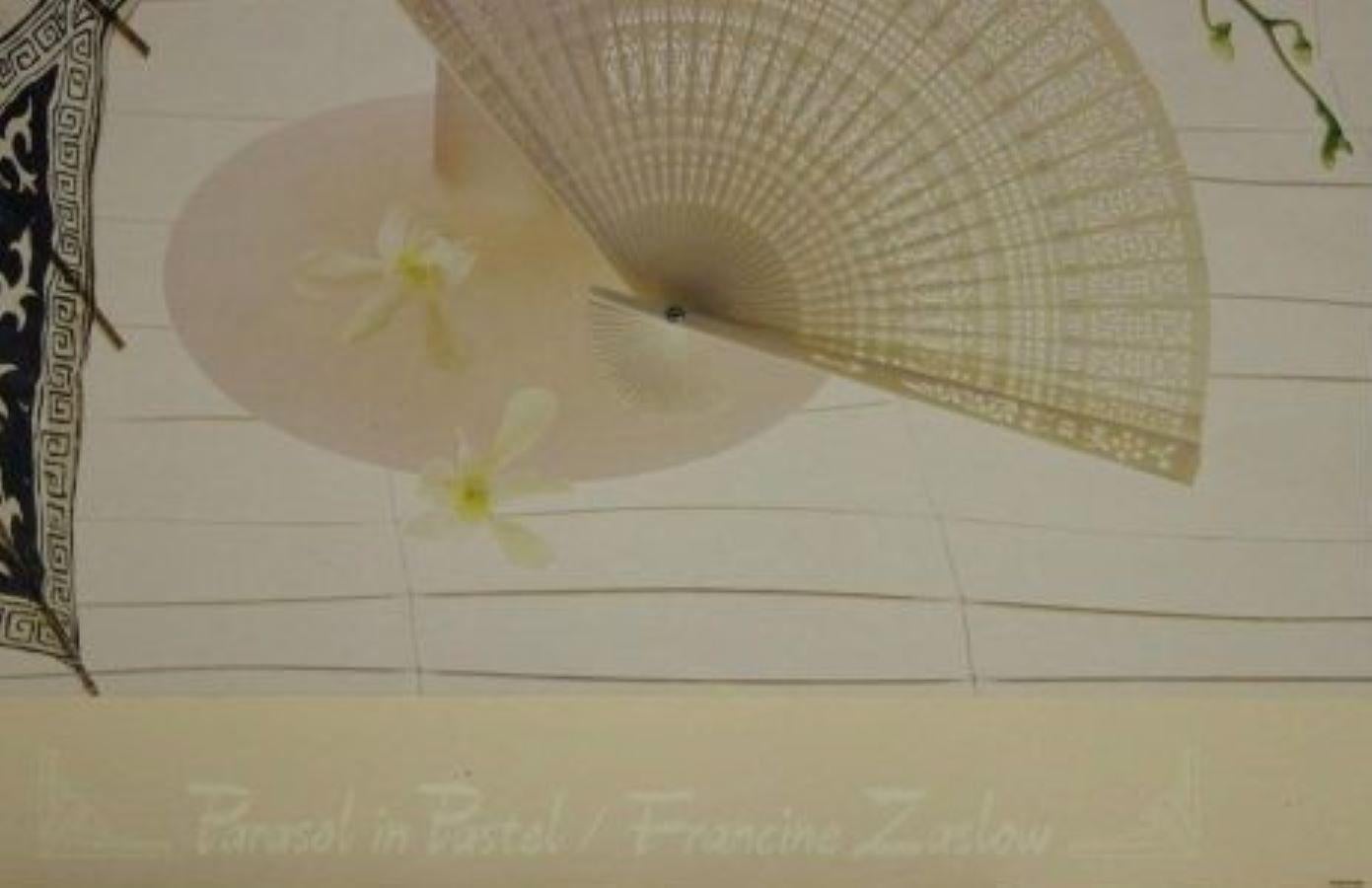 “Parasol in Pastel” Poster. Copyright Donald Art Co, 1985. - Print by Francine Zaslow