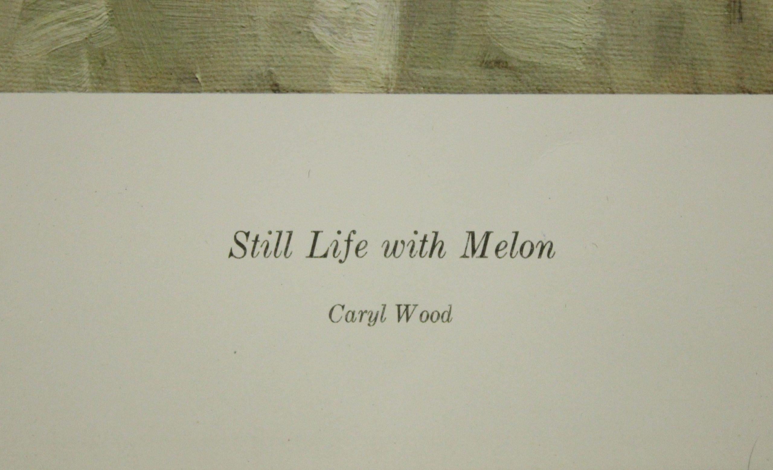 Still Life with Melon-Poster. International Art Publishing Co., Inc. Detroit, MI - Print by Caryl Wood