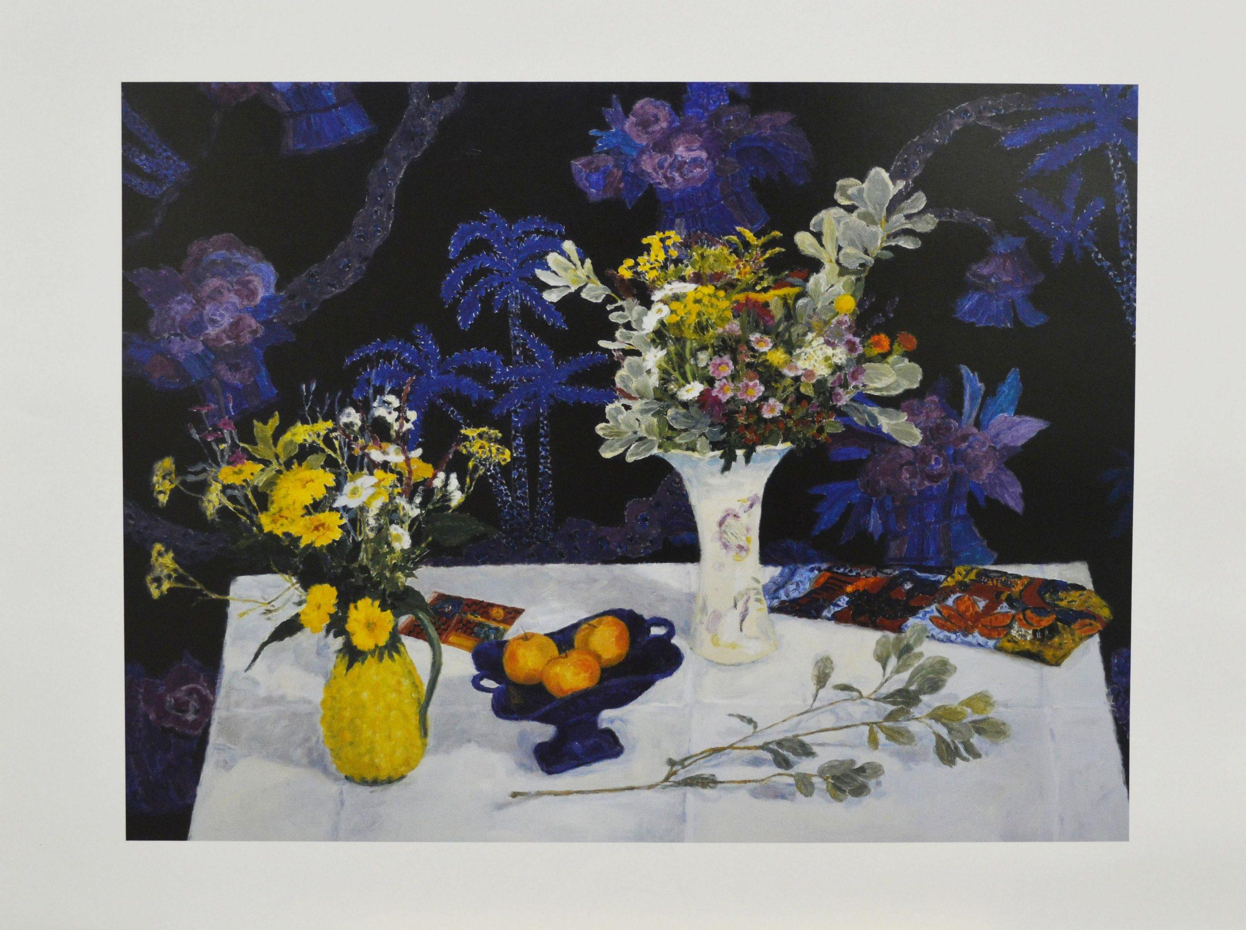 Geraldine Girvan Still-Life Print - Late Summer Still Life-Poster. Printed in England.