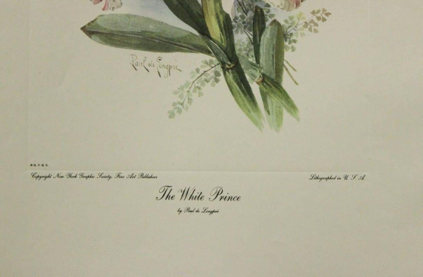 Il principe-poster bianco. New York Graphic Society. Litografato negli Stati Uniti - Print di Paul de Longpre