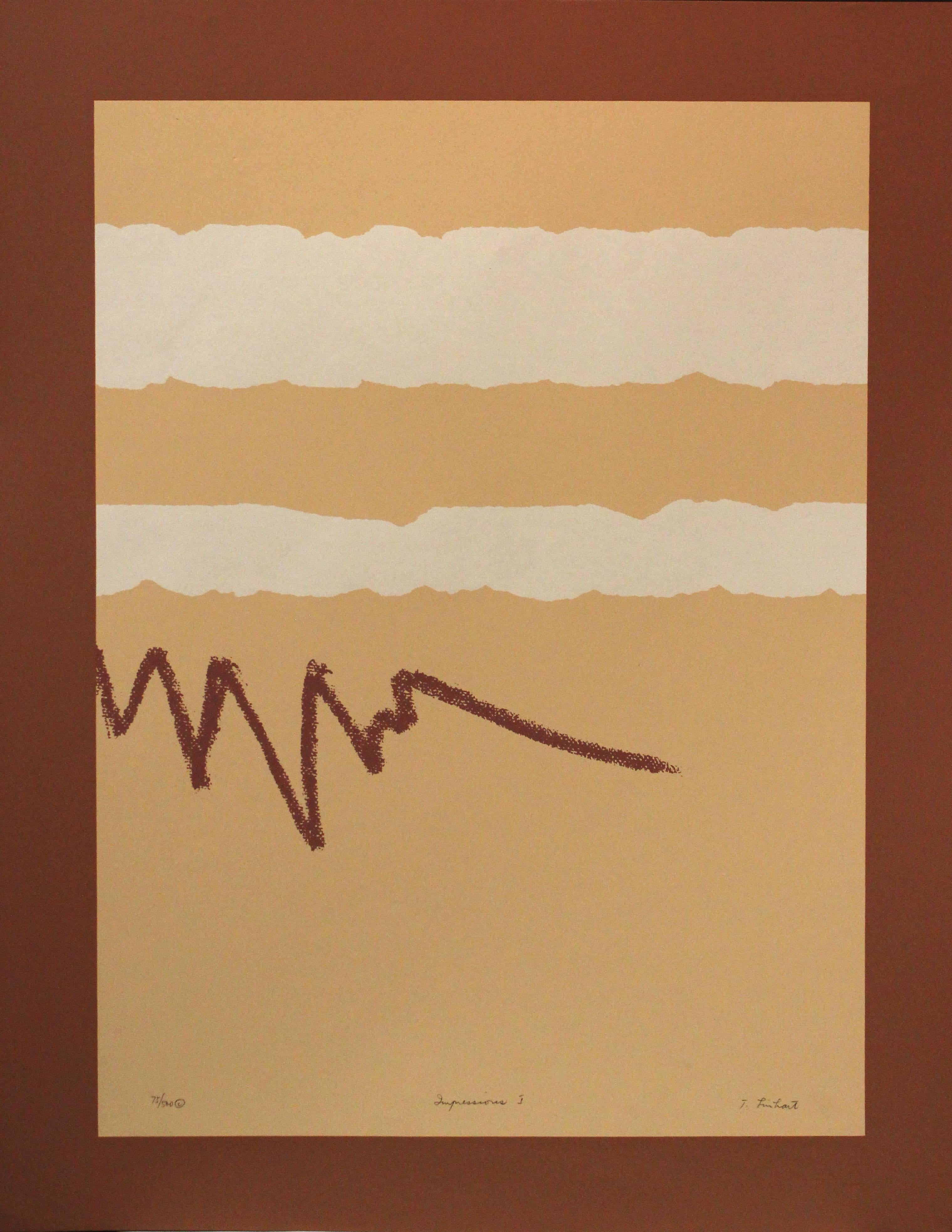T. Linhart Abstract Print - Impressions I-Limited Edition Print, Signed by the Artist