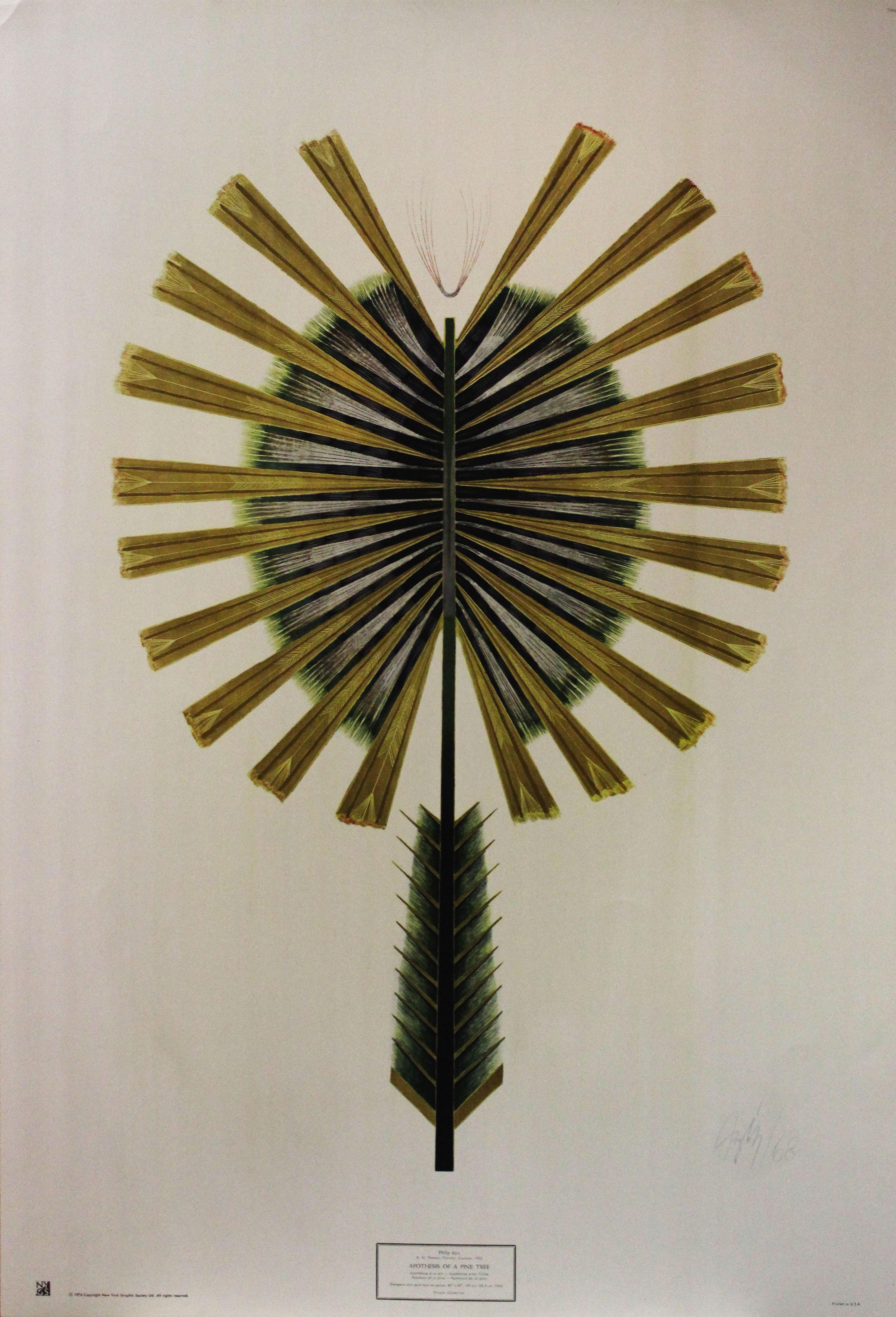 Still-Life Print Philip Aziz - Apothèse d'une affiche d'arbre de pin. la Société graphique de New York