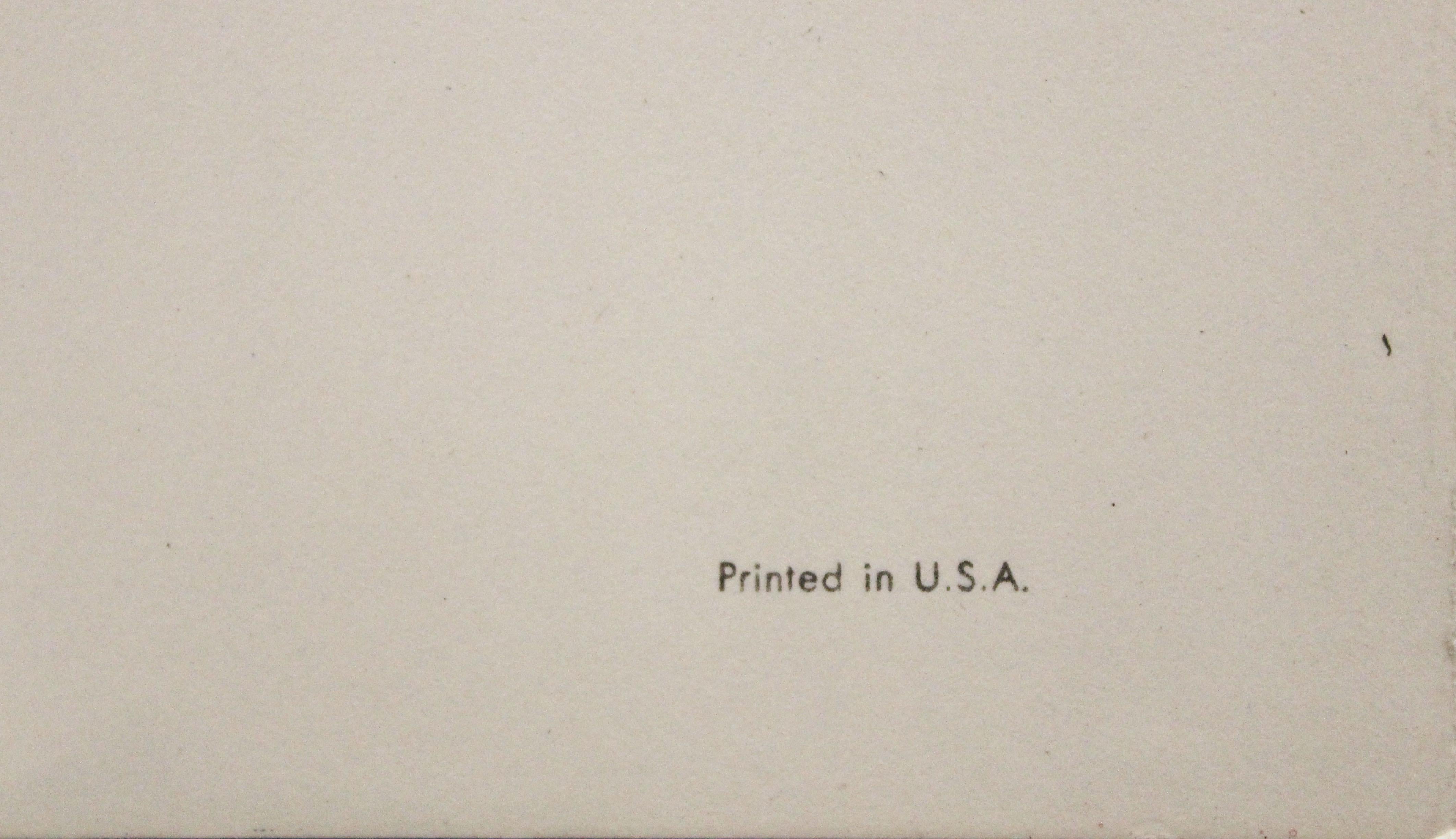 Affiche. New York Graphic Society Ltd. Imprimé aux États-Unis. Mesure 35 x 24 pouces et n'est pas encadré. Bon/faible état.