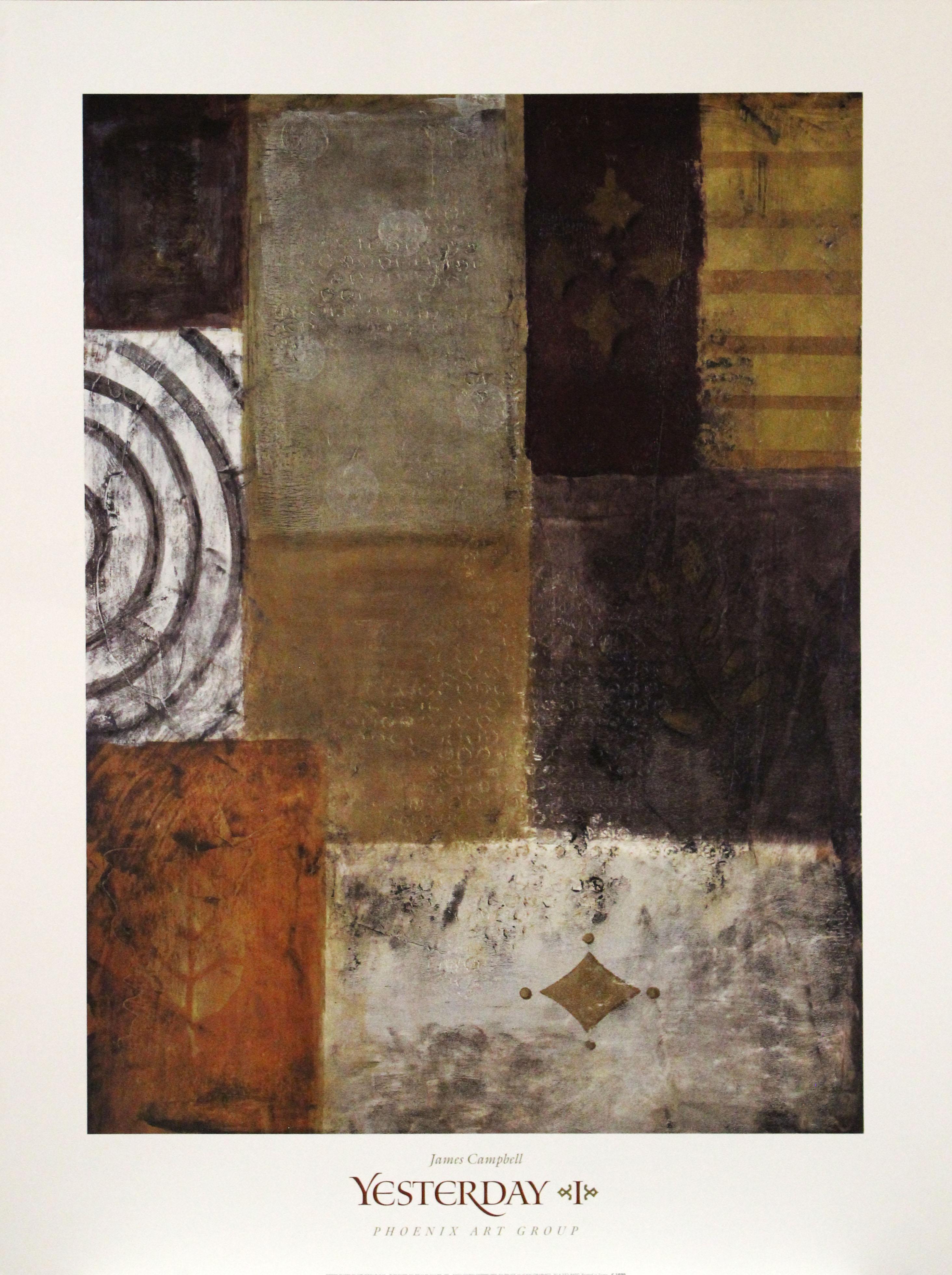 Abstract Print James Campbell - Yesterday I-Poster. Groupe d'art Phoenix