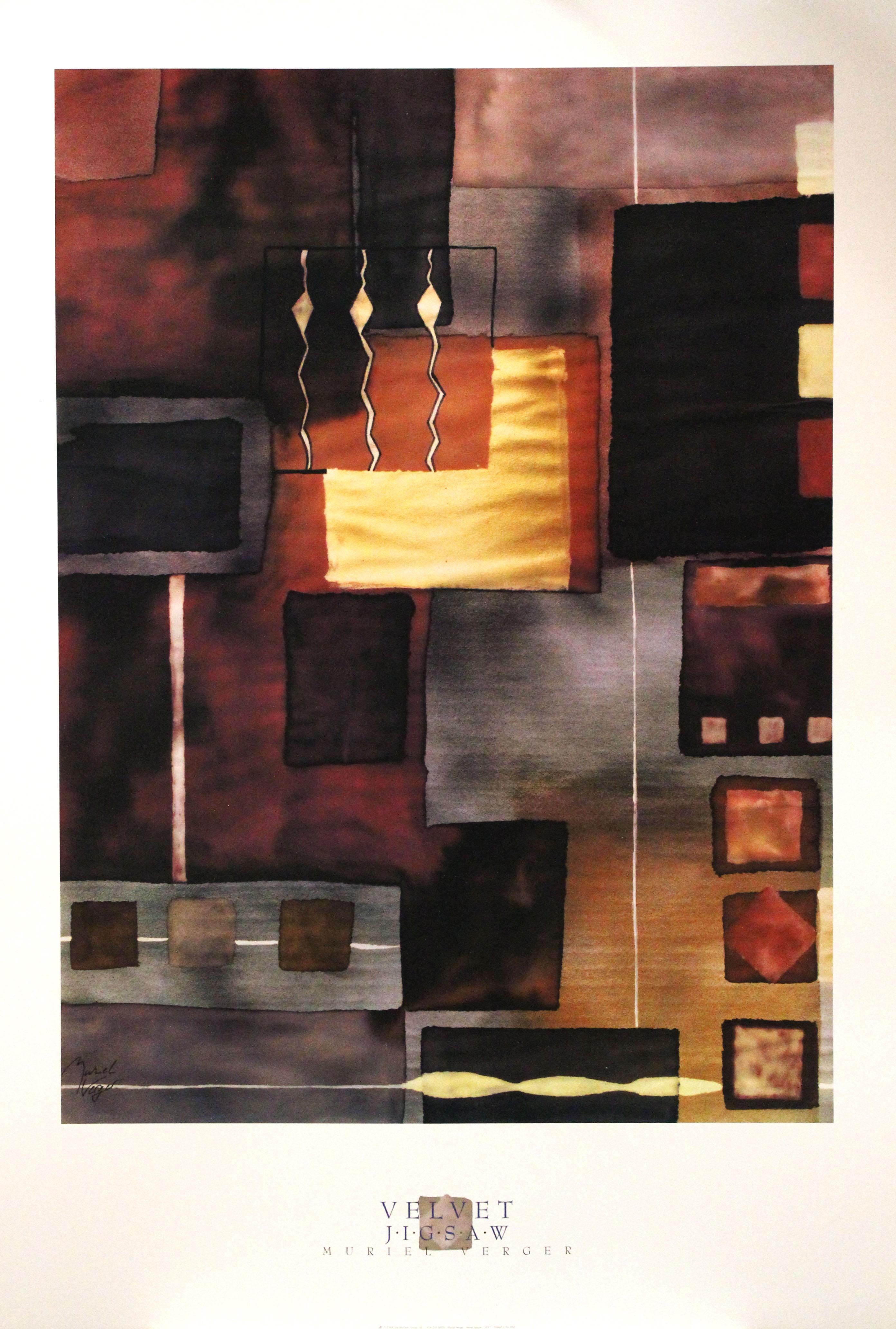 Muriel Verger Figurative Print - Velvet Jigsaw-Poster